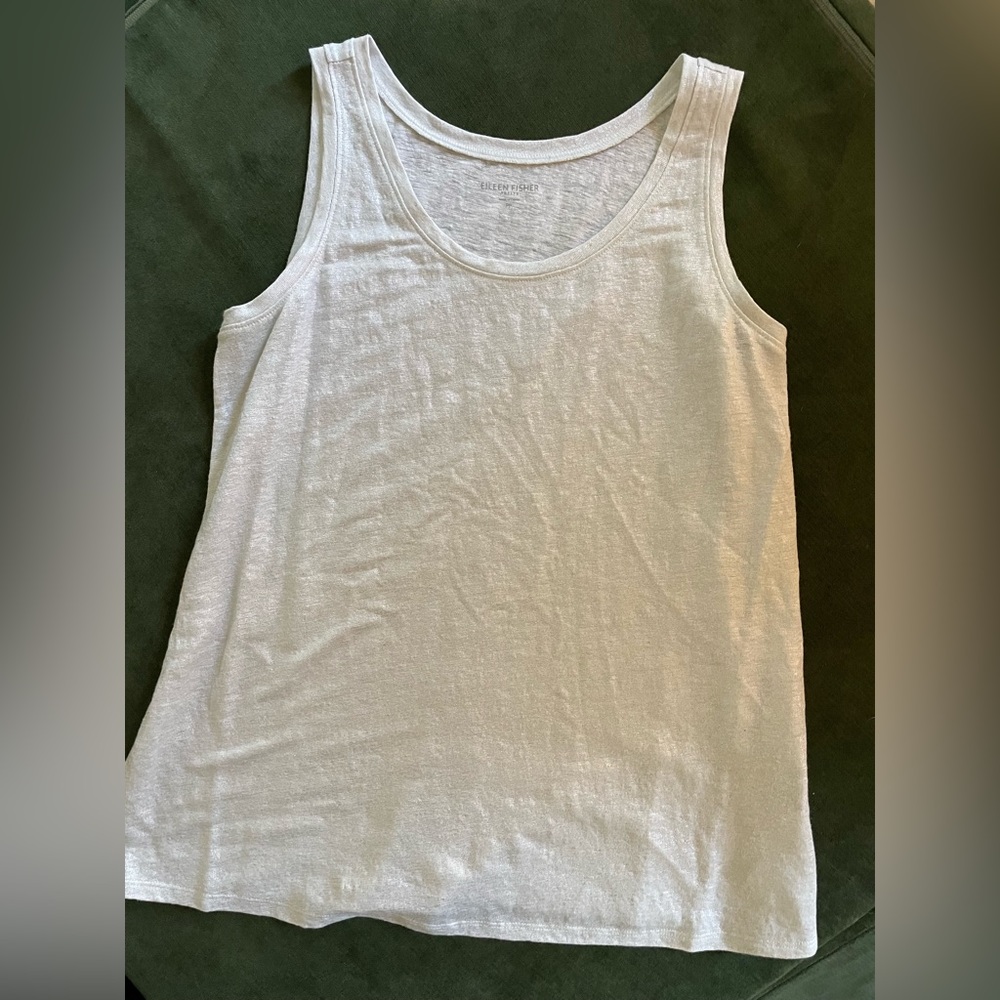 Eileen Fisher grey silver shimmer tank